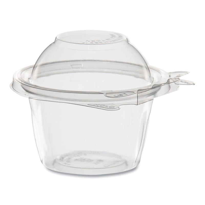 Dart DCCSC8D ClearPac SafeSeal Tamper-Resistant, Tamper-Evident Containers, Snack Cup, Domed Lid, 8 oz, Clear, Plastic, 272/Carton