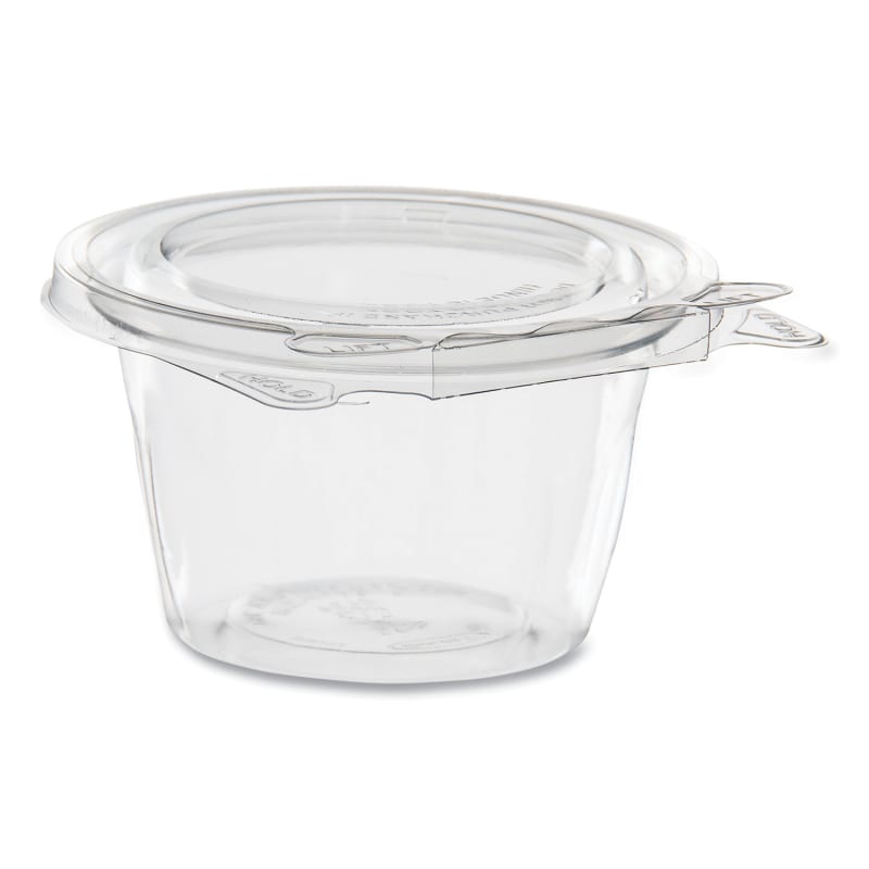 Dart DCCSC8F SafeSeal Tamper-Resistant, Tamper Evident Bowls, Flat Lid, 8 oz, 4.6 x 8.84 x 2.49, Clear, Plastic, 272/Carton