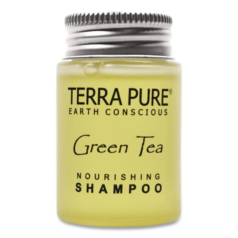 Diversified Hospitality Solutions DHS007460 Terra Pure Shampoo Jam Jar, Green Tea Lemongrass Scent, 1 oz Jar, 300/Carton