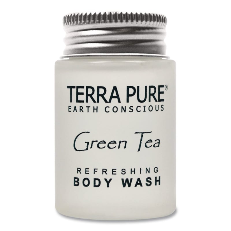 Diversified Hospitality Solutions DHS007491 Terra Pure Body Wash Jam Jar, Green Tea Lemongrass, 1 oz Jar, 300/Carton