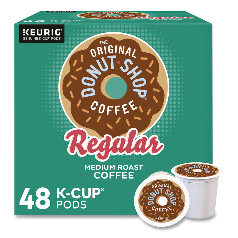 The Original Donut Shop DSP1635475 Donut Shop Coffee K-Cups, Regular, 0.39 oz, 48/Box