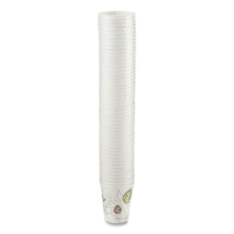 Dixie DXE2340PATHPK Pathways Paper Hot Cups, 10 oz, White/Brown, 50/Pack