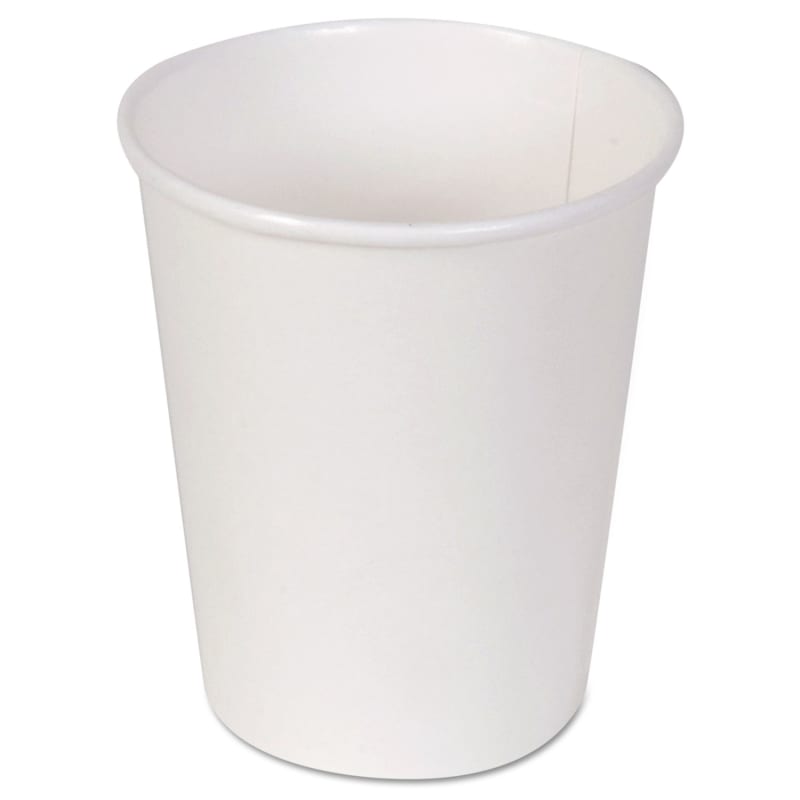 Dixie DXE2340W Paper Hot Cups, 10 Oz, White, 50/sleeve, 20 Sleeves/carton