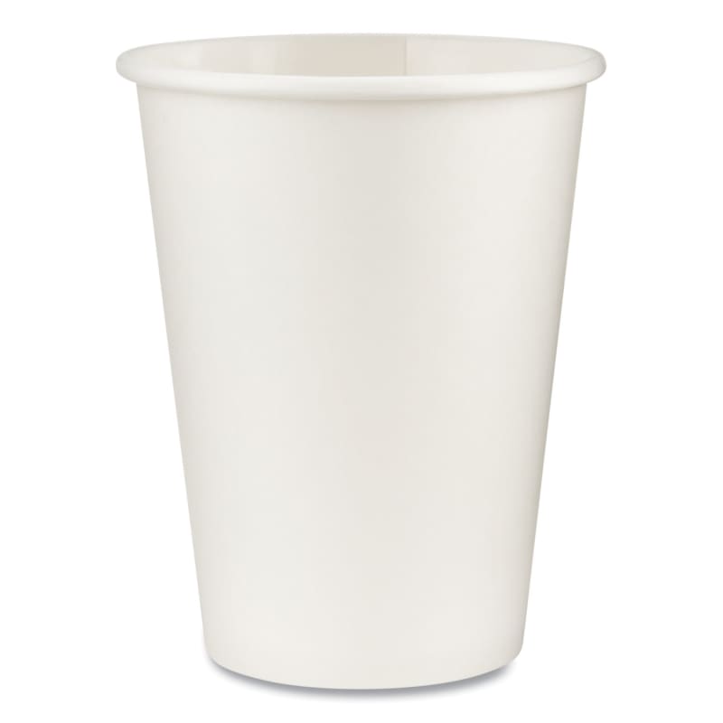 Dixie DXE2342W Paper Hot Cups, 12 Oz, White, 50/sleeve, 20 Sleeves/carton
