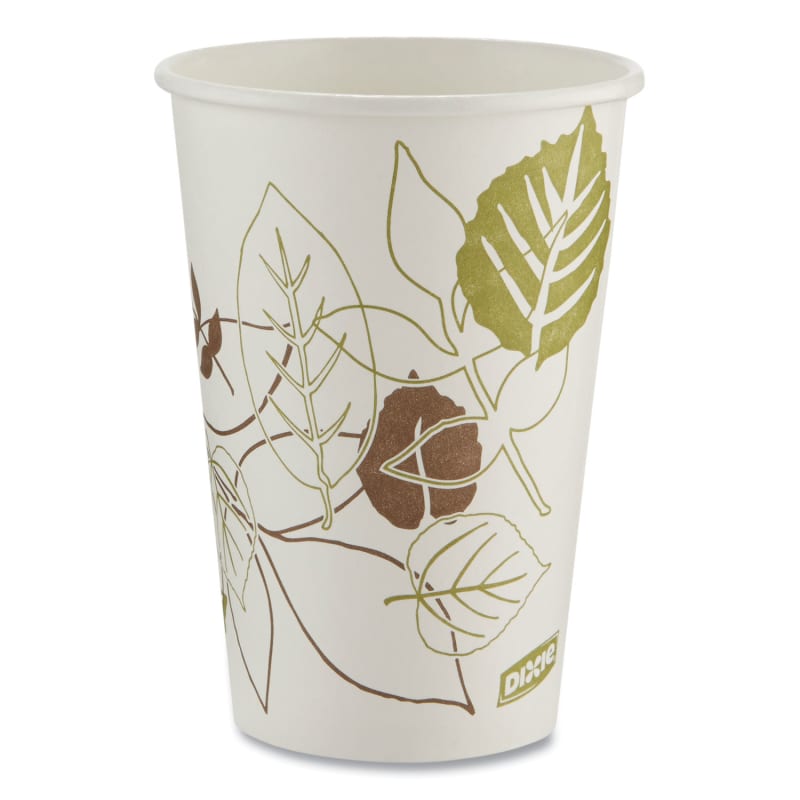 Dixie DXE2346PATH Pathways Paper Hot Cups, 16 oz, White/Brown, 50/Sleeve, 20 Sleeves/Carton