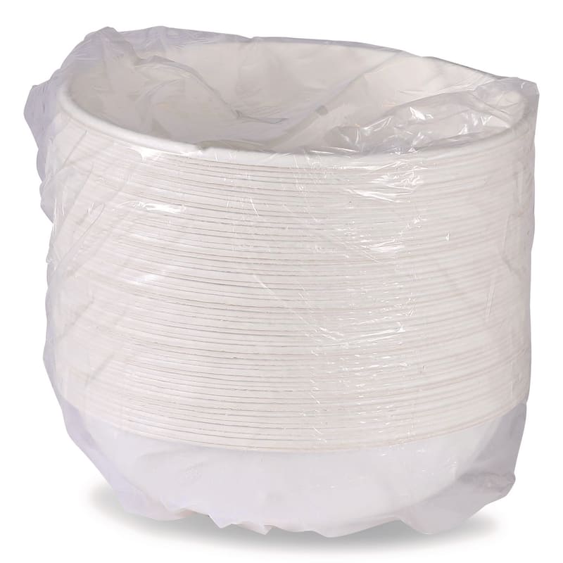 Eco-Products ECOEPBL32CNFA Vanguard Renewable and Compostable Sugarcane Bowls, Bowl, 32 oz, White, 400/Carton