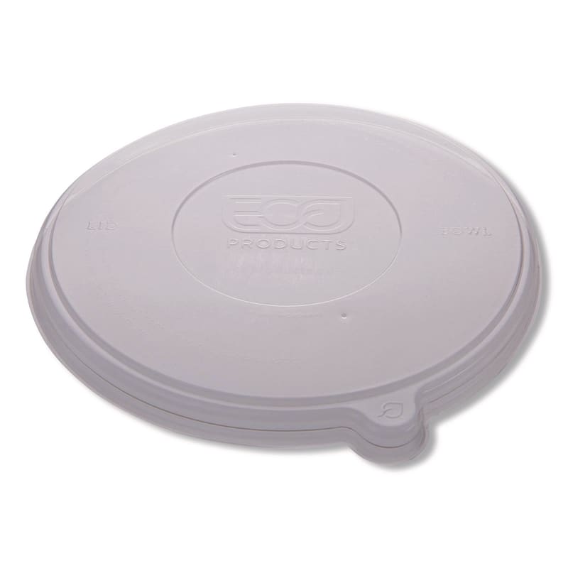 Eco-Products ECOEPBLRLID Worldview 100 Percent Recycled Content Lid, 7.93" Diameter x 0.6" h, Clear, 400/Carton
