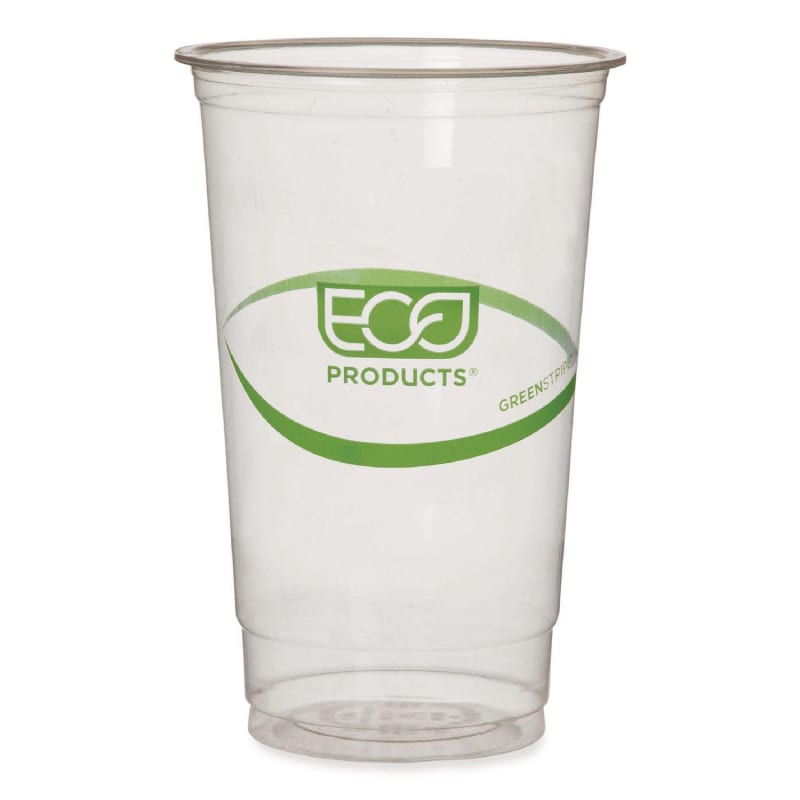 Eco-Products ECOEPCC32GS GreenStripe PLA Cold Cups, 32 oz, Plastic, Clear, 1,000/Carton