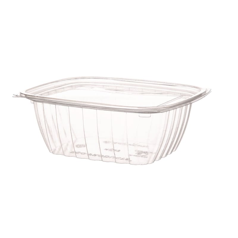 Eco-Products ECOEPRC32 Renewable and Compostable Rectangular Deli Containers, 32 oz, 7.5 x 6.5 x 3, Clear, Plastic, 50/Pack, 4 Packs/Carton