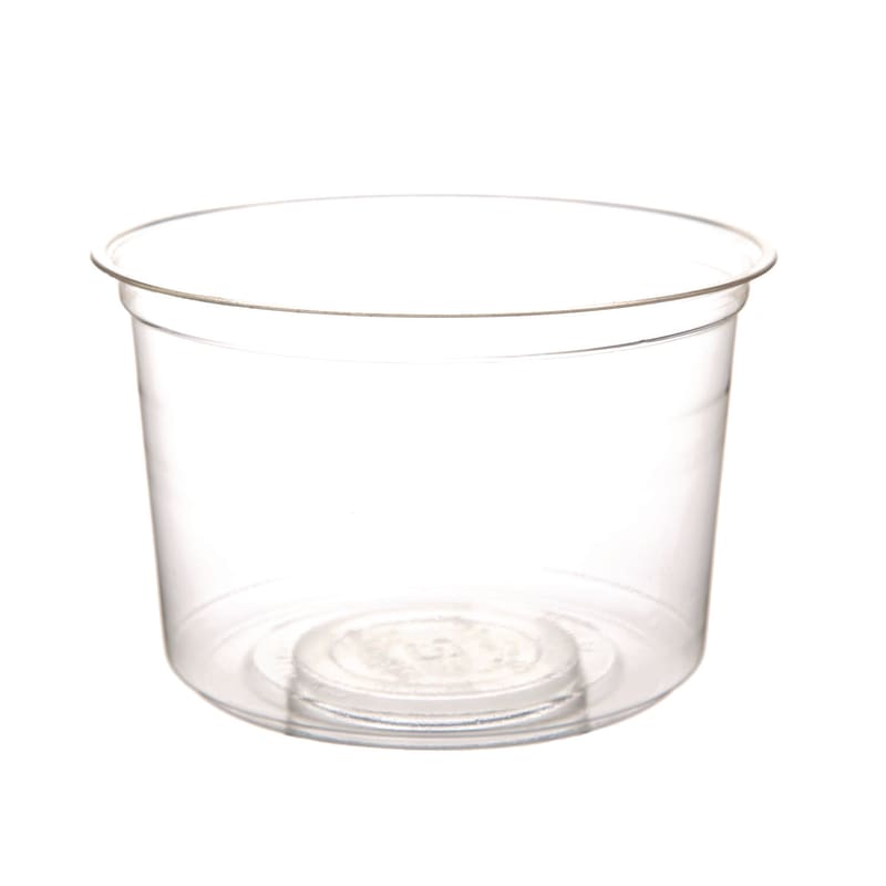 Eco-Products ECOEPRDP16 Renewable and Compostable Round Deli Containers, 16 oz, 4.63" Diameter x 3.06" h, Clear, Plastic, 50/Pack, 10 Packs/Carton