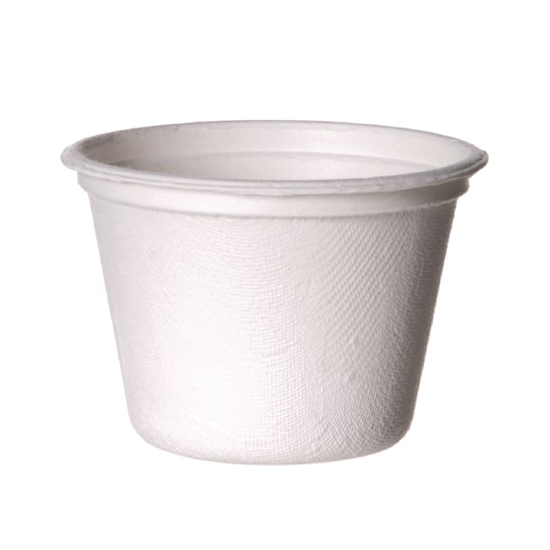 Eco-Products ECOEPSPC4NFA Vanguard Renewable and Compostable Sugarcane Portion Cups, 4 oz, White, 1,000/Carton