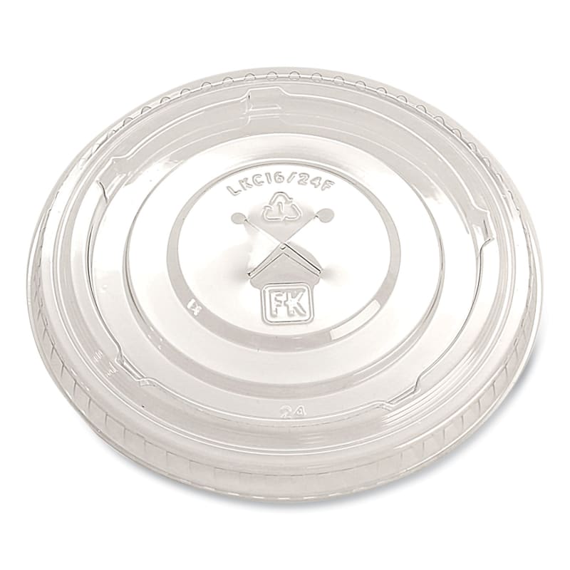 Fabri-Kal FABLKC1624FX Greenware Cold Drink Lids, X-Slot, Fits 16 oz to 24 oz Cold Cups, Plastic, Clear, 1,000/Carton