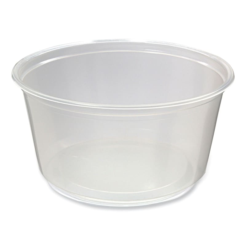 Fabri-Kal FABPK12SC Microwavable Deli Containers, 12 oz, 4.6" Diameter x 2.3" h, Clear, Plastic, 500/Carton