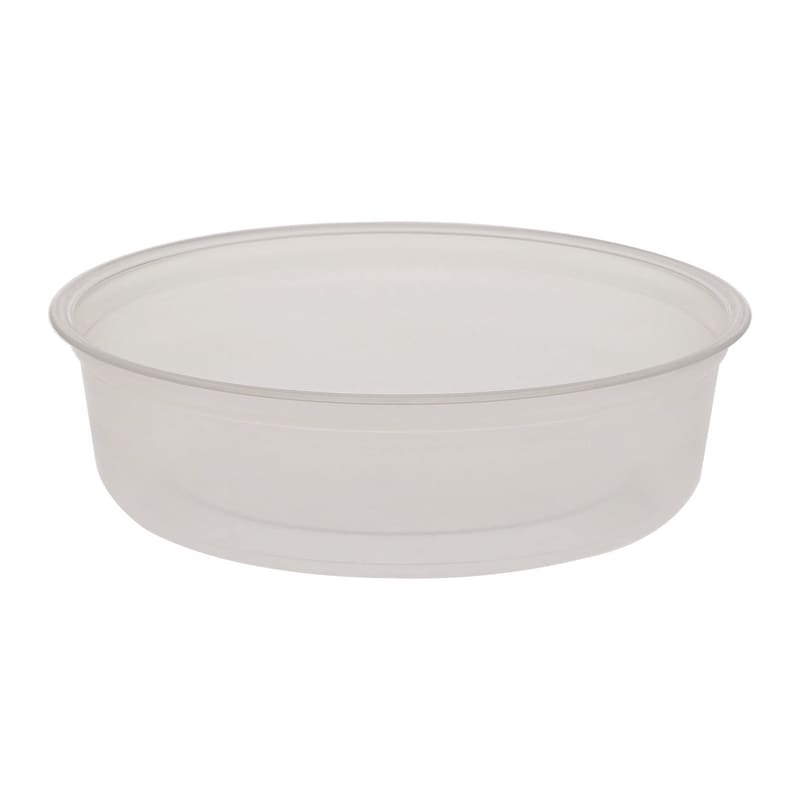 Fabri-Kal FABPK6SC Microwavable Deli Containers, 6 oz, 4.6" Diameter x 1.3" h, Clear, Plastic, 500/Carton