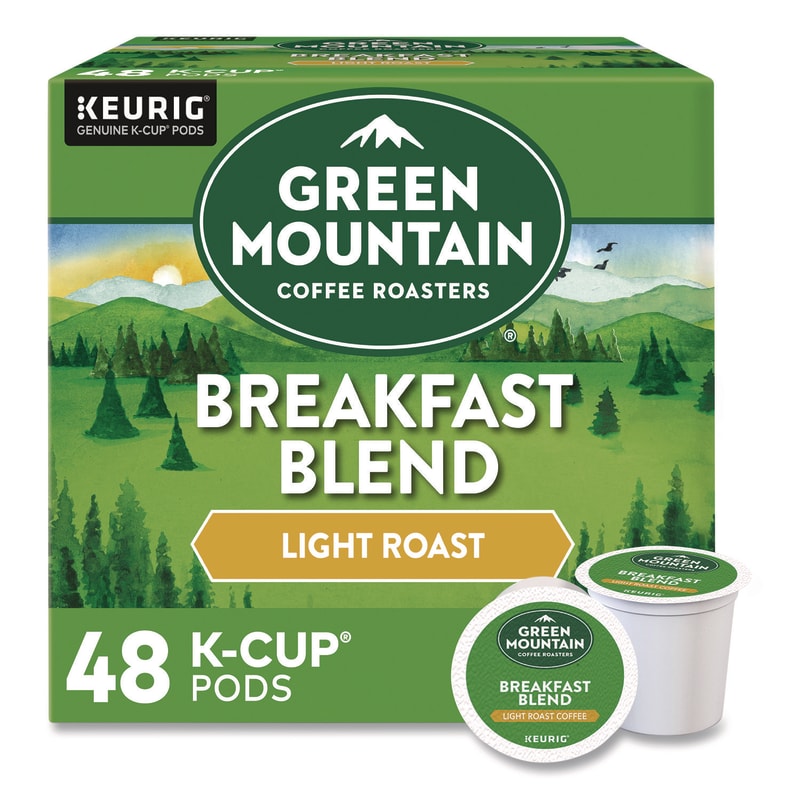 Green Mountain Coffee GMT1635473 Breakfast Blend Coffee K-Cups, 0.31 oz, 48/Box