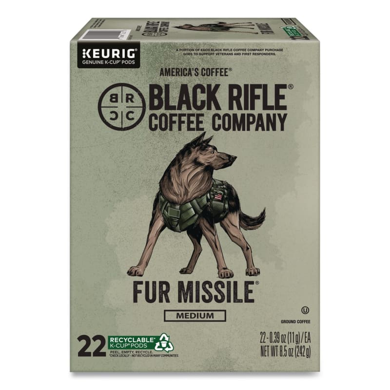 Black Rifle Coffee Company GMT5510 Fur Missile Coffee K-Cups, 22/Box
