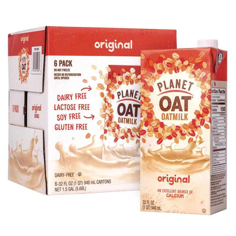 Planet Oat GRR22002375 Original Oat Milk Cartons, 32 oz Carton, 6/Carton