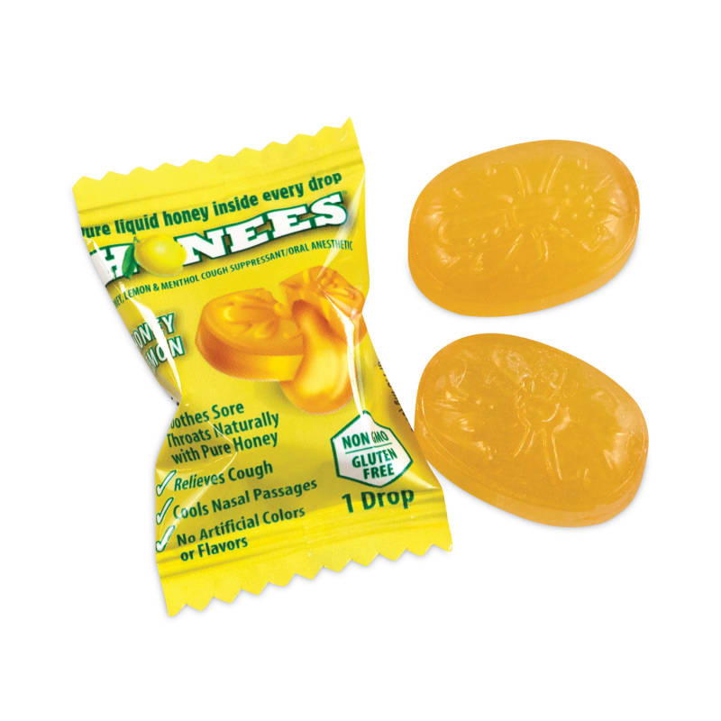 HONEES GRR29300005 Cough Drops, Honey-Lemon, 20 per Bag, 6 Bags/Pack