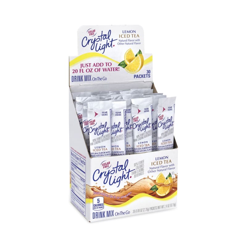 Crystal Light GRR30700159 On-The-Go Sugar-Free Drink Mix, Iced Tea, 0.08 oz Single-Serving Tubes, 30/Box, 2 Boxes/Carton