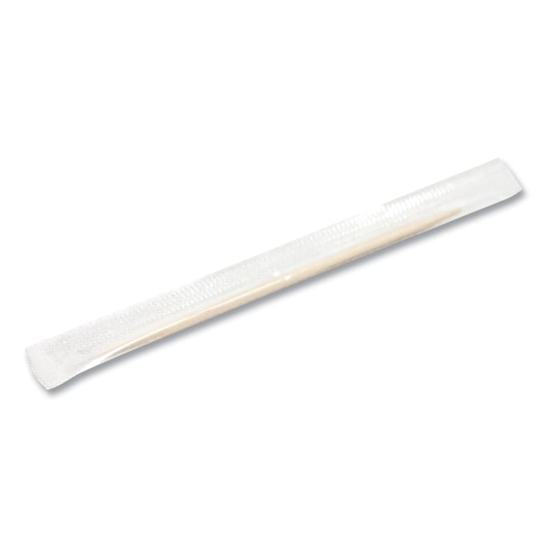 Handgards HDGHND14020 Individually Wrapped Round Wood Toothpicks, 4", Natural, 1,000/box, 12 Boxes/carton