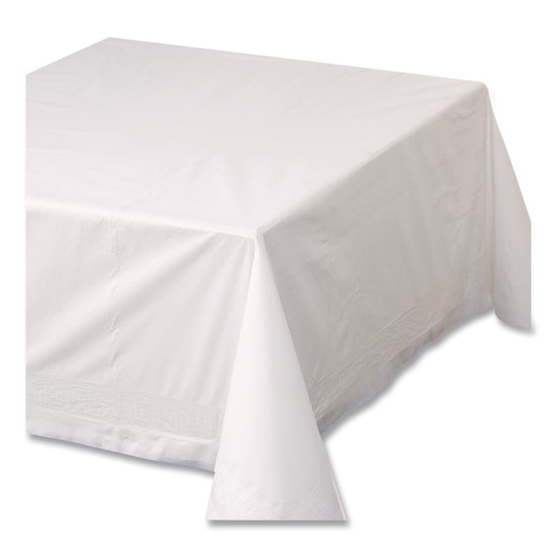 Hoffmaster HFM210046 Tissue/poly Tablecovers, 54" X 54", White, 50/carton