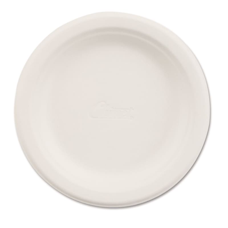 Chinet HUH21225PK Paper Dinnerware, Plate, 6" Dia, White, 125/pack