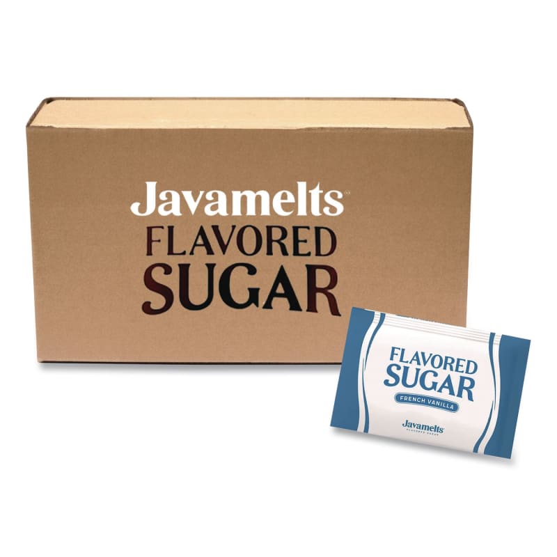 Javamelts JVMJMT65538 Flavored Sugar, French Vanilla, 0.08 oz Packet, 1,000/Carton