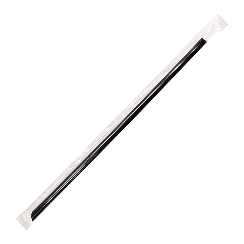 Karat KRTC9035 Jumbo Straws, 9", Plastic, Black, 2,000/Carton