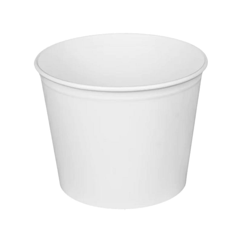 Karat KRTCFB85W Food Bucket, 85 oz, 7.36" Diameter x 6" h, White, Paper, 180/Carton