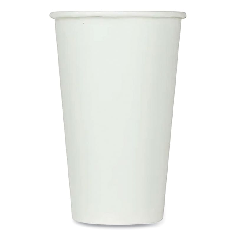 Karat KRTCKCP16W Double Poly Paper Cold Cups, 16 oz, White, 1,000/Carton