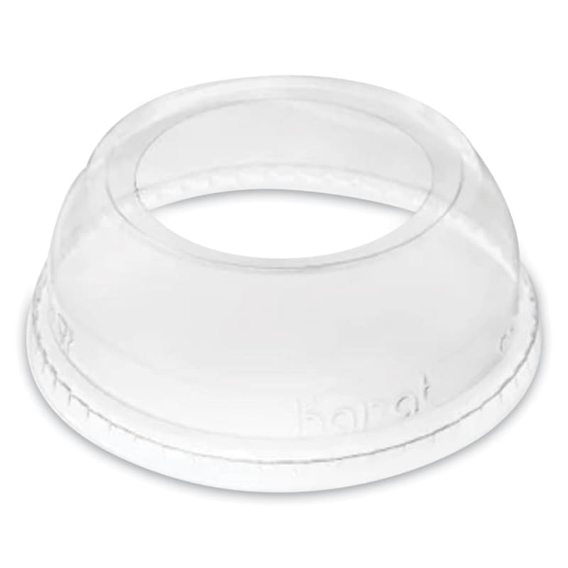 Karat KRTCKDL626WH PET Lids, Wide Opening Dome, Fits 12 oz to 24 oz Cold Cups, Plastic, Clear, 1,000/Carton