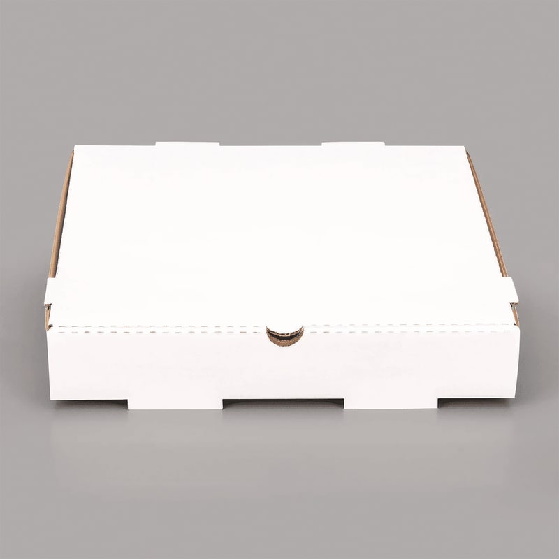 Karat KRTFPPBF12W Corrugated Pizza Boxes, 12 x 12 x 1.97, White/Brown, 50/Carton