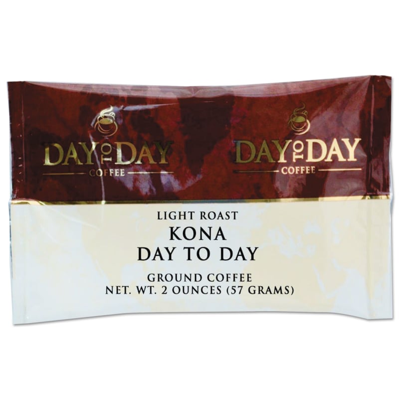 Day to Day Coffee PCO22003 100% Pure Coffee, Kona Blend, 2 Oz Pack, 42/carton