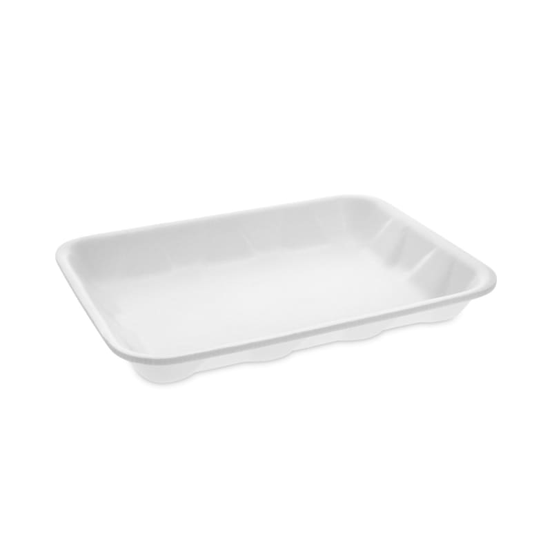 Pactiv Evergreen PCT0TF104D10000 Meat Tray, #4D, 9.5 x 7 x 1.25, White, Foam, 500/Carton