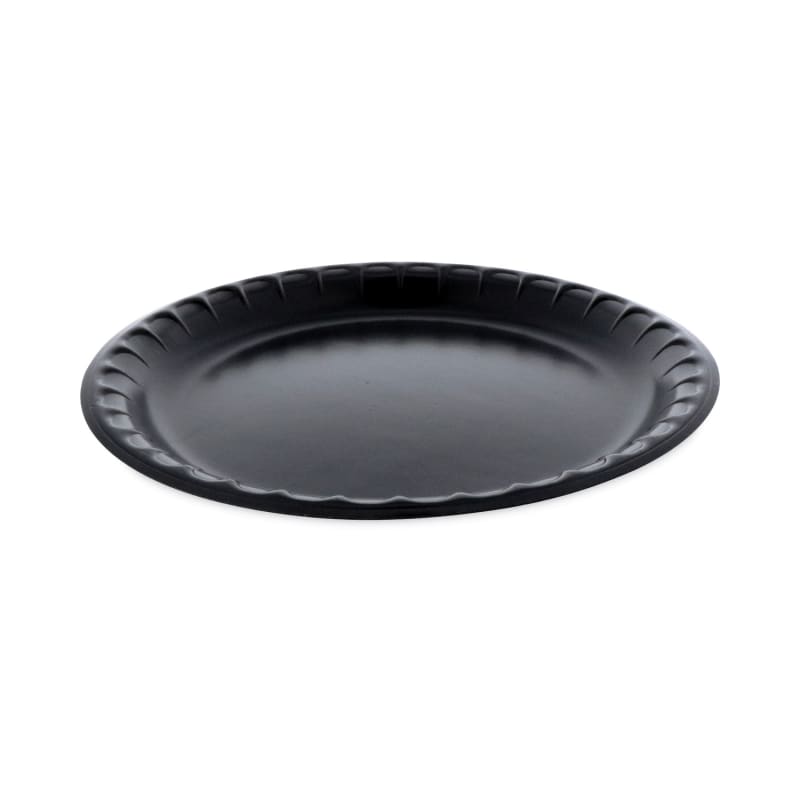Pactiv Evergreen PCT0TKB0010000Y Placesetter Deluxe Laminated Foam Dinnerware, Plate, 10.25" dia, Black, 540/Carton