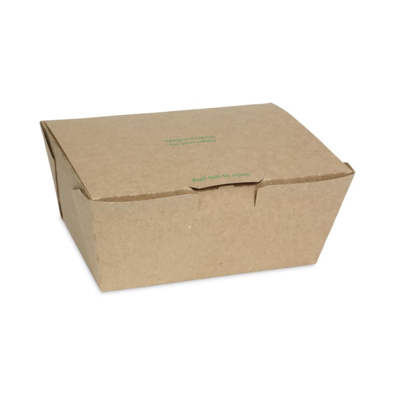 Pactiv Evergreen PCTNOB03KECTE EarthChoice Tamper Evident OneBox Paper Box, 7.6 x 5.7 x 3.3, Brown, 160/Carton