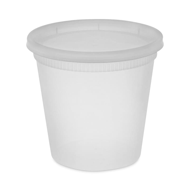 Pactiv Evergreen PCTYL2524 Newspring DELItainer Microwavable Container, 24 oz, 4.7 x 4.7 x 4.4, Clear, Plastic, 240/Carton