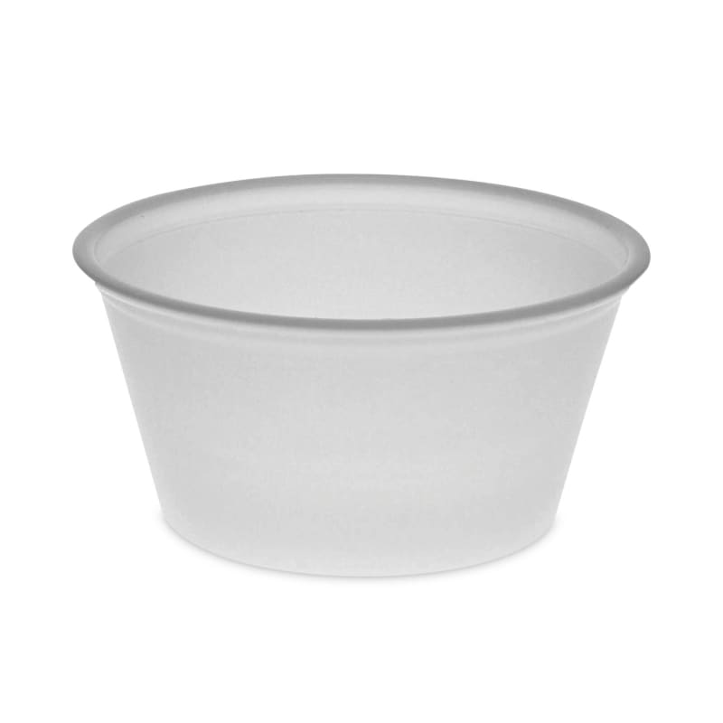 Pactiv Evergreen PCTYS200 Plastic Portion Cup, 2 oz, Translucent, 200/Bag, 12 Bags/Carton