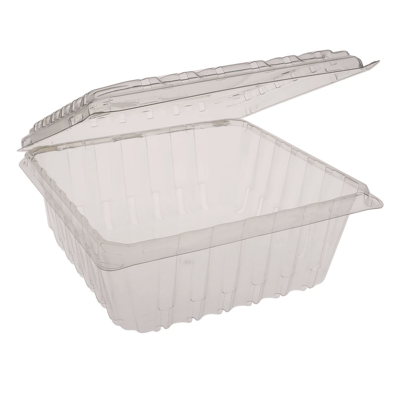 Pactiv Evergreen PCTYYA9779 Blueberry Modular Clamshell, 32 oz, 7.25 x 7.5 x 3.06, Clear, Plastic, 180/Carton