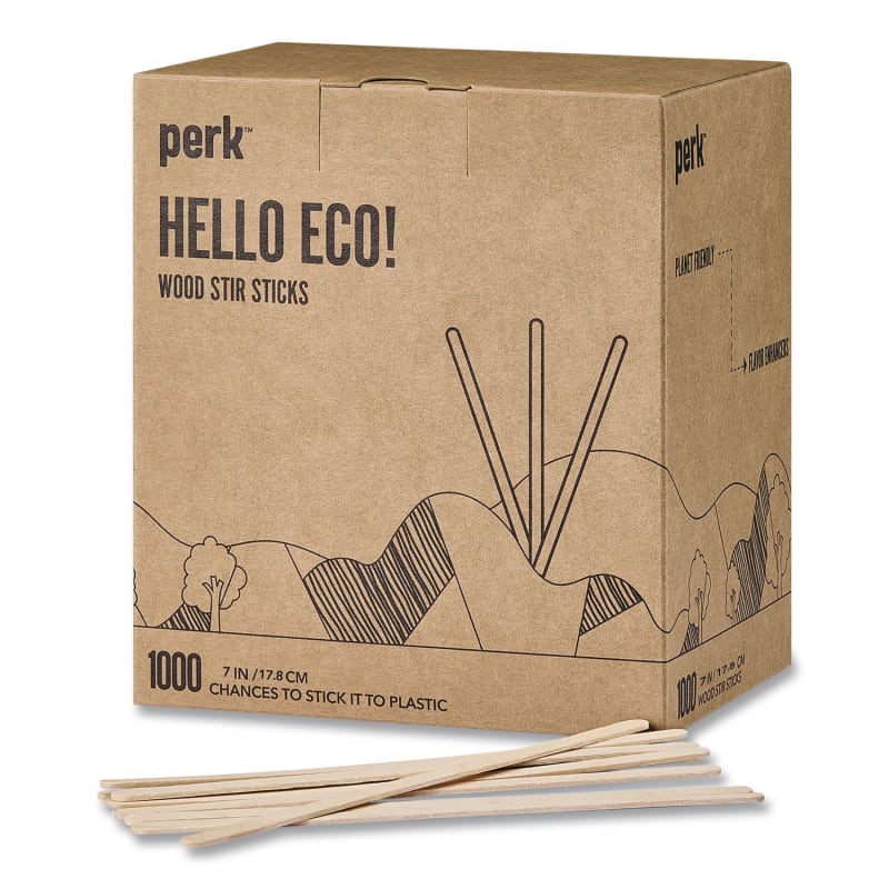 Perk PRKPK62345 Wood Stirrer, 7", 1,000/Pack