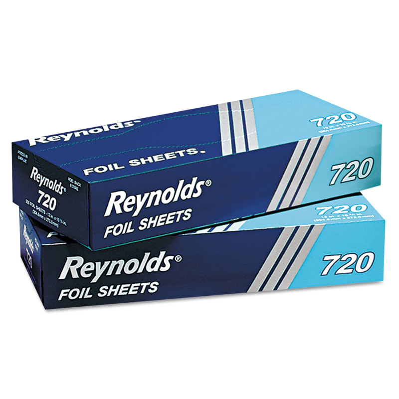 Reynolds Wrap RFP720 Pop-Up Interfolded Aluminum Foil Sheets, 10.75 x 12, 200/Box, 12 Boxes/Carton