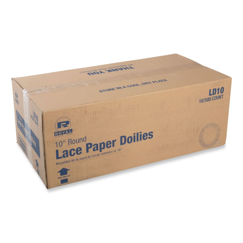 AmerCareRoyal RPPLD10 Lace Doilies, Round, 10", White, 5,000/Carton