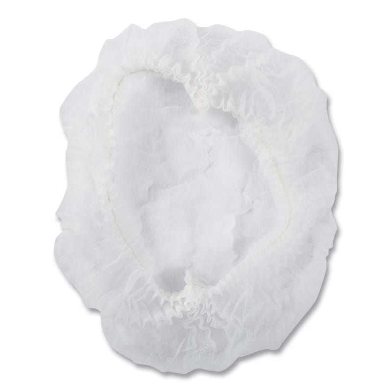 AmerCareRoyal RPPRP110NWP Latex-Free Operating Room Cap, Pleated, Polypropylene, 21", White, 100 Caps/Pack, 10 Packs/Carton