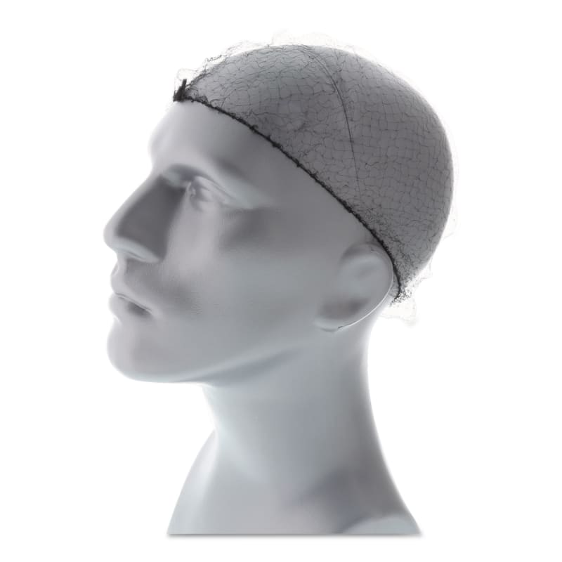 AmerCareRoyal RPPRPH144LTBK28 Lightweight Latex-Free Hairnets, Nylon, 28", Black, 144/Box, 20 Boxes/Carton