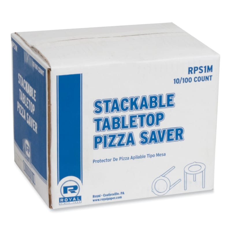 AmerCareRoyal RPPRPS1M Pizza Savers, Plastic, White, 100/Box, 10 Boxes/Carton