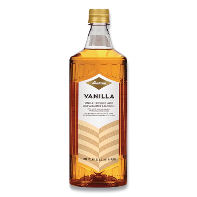 Fontana SBK412737675 Flavored Coffee Syrup, Vanilla, 1 L Bottle