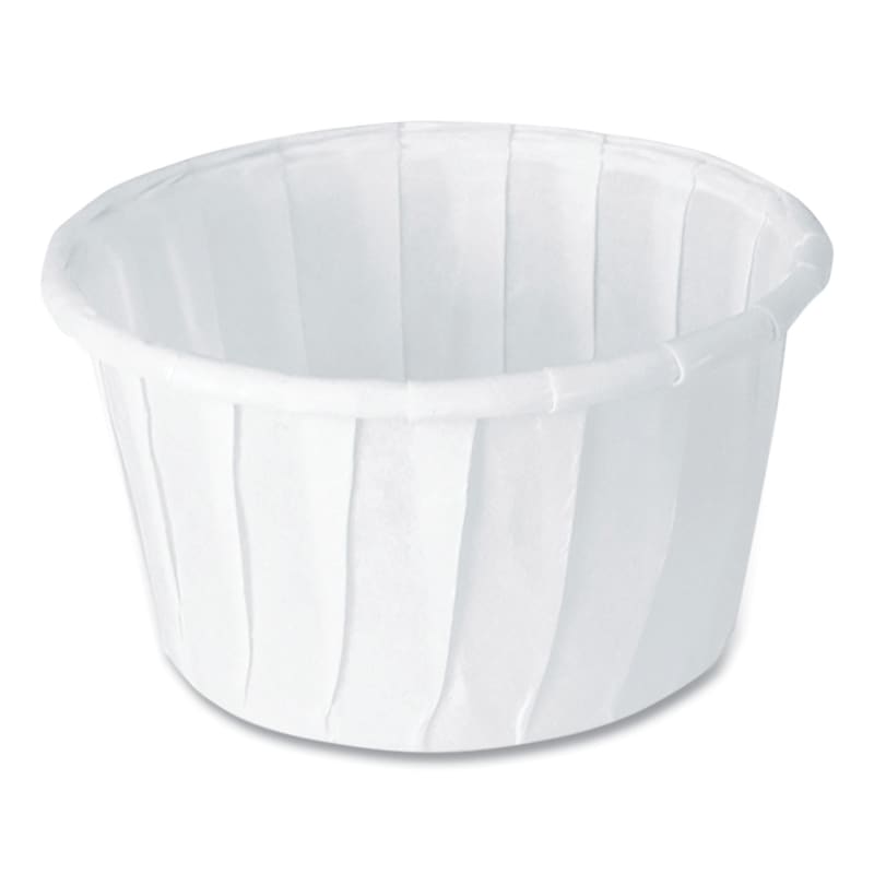SOLO SCC125U Paper Portion Cups, ProPlanet Seal, 1.25 oz, White, 250/Bag, 20 Bags/Carton