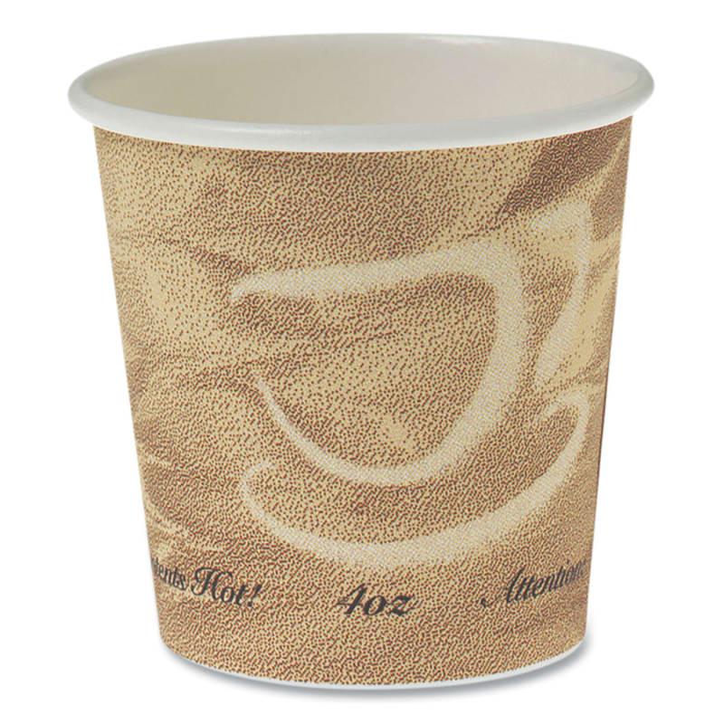 SOLO SCC374MS Single Sided Poly Paper Hot Cups, 4 Oz, Mistique Design, 1,000/carton