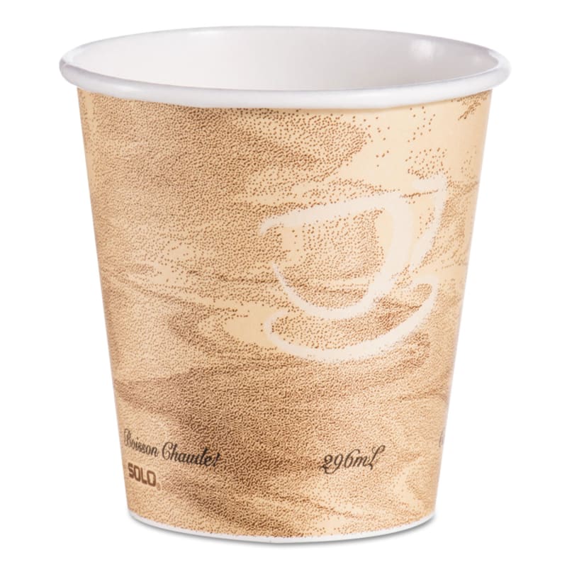 SOLO SCC510MS Mistique Hot Paper Cups, 10 Oz, Brown, 1,000/carton