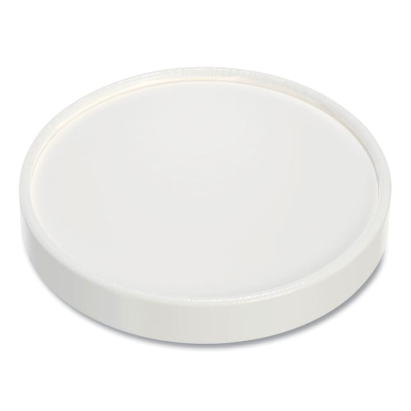 SOLO SCCCA32A Flexstyle Double Sided Poly (DSP) Paper Lid, For 32 oz Food Containers, 4.6" Diameter x 0.7" h, White, Plastic, 500/Carton